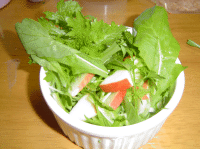 ルッコラとワサビ菜のサラダ